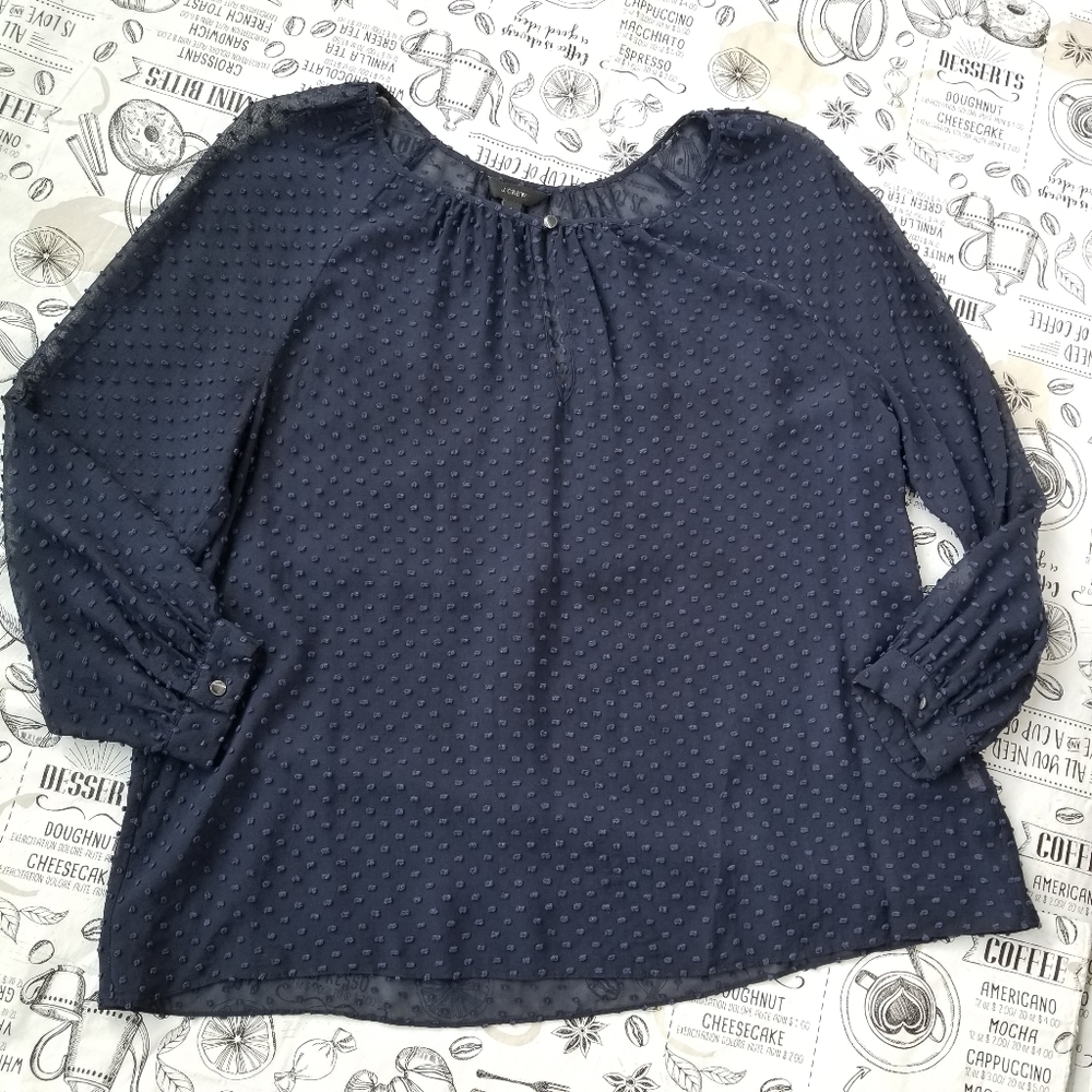 J. Crew Navy Blue Blouse